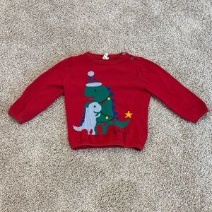H&M Red Dinosaur BEST GIFT Holiday Christmas Sweater